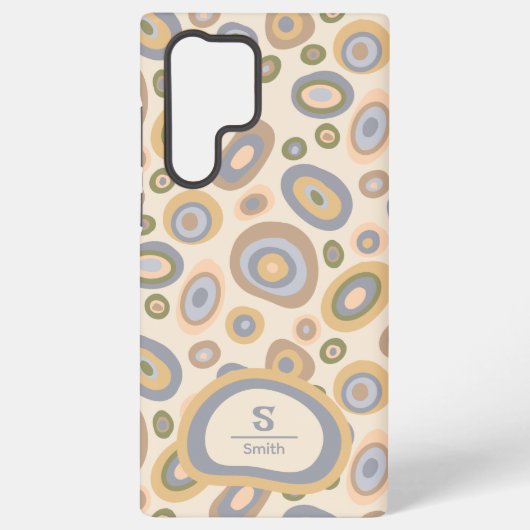 Modern Monogram Phone Case – Abstract Design Samsung Galaxyケース (裏面)