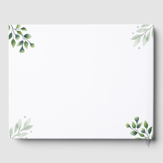 Modern Monogram Photo Guest Book ゲストブック (裏面)