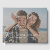 Modern Monogram Photo Guest Book ゲストブック (正面)