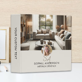 Modern Monogram Photo QR Professional Business