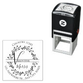 Modern Monogram Return Address Self-inking Stamp セルフインキングスタンプ (インサイチュ)