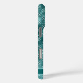 Modern Monogram Sparkle Ocean Blue Case-Mate iPhoneケース (裏面 / 右)