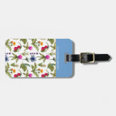 Modern Monogram Wildflower Pattern Stylish  ラゲッジタグ (正面横)