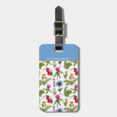 Modern Monogram Wildflower Pattern Stylish  ラゲッジタグ (正面縦)