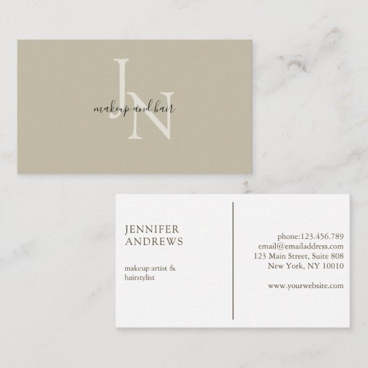 Modern Monogramm 名刺 (正面/裏面)