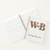 Modern Monogrammed Guest Book | Elegant Foil Initi ノートブック (内部)