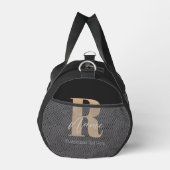 Modern Monogrammed Initial R & Name Personalized ダッフルバッグ (右)