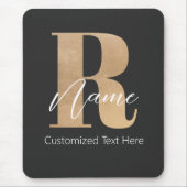Modern Monogrammed Initial R & Name Personalized マウスパッド (正面)
