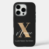 Modern Monogrammed Initial X & Name Personalized Case-Mate iPhoneケース (裏面)