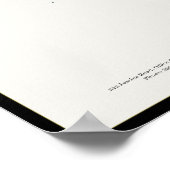 Modern monogrammed printable letterhead black gold ポスター (角)