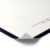 Modern monogrammed printable letterhead purple ポスター (角)