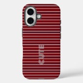 Modern Monogrammed Striped Case-Mate iPhoneケース (裏面)