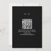 Modern Moody Photo Save the Date with QR Code セーブザデート (裏面)