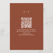 Modern Moody Photo Save the Date with QR Code セーブザデート (裏面)