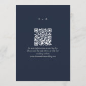 Modern Moody Photo Save the Date with QR Code セーブザデート (裏面)