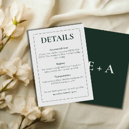 Modern Moody Wedding Enclosure Card エンクロージャーカード
