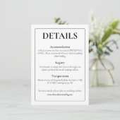 Modern Moody Wedding Enclosure Card エンクロージャーカード (スタンド正面)