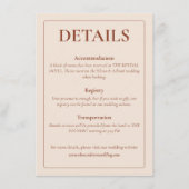 Modern Moody Wedding Enclosure Card エンクロージャーカード (正面)