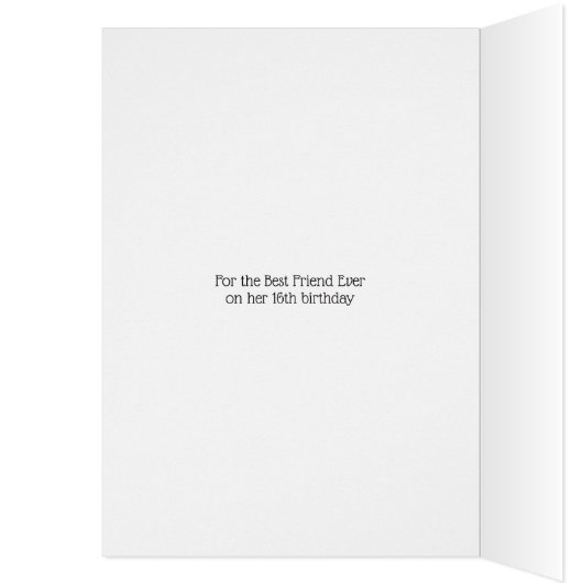 Modern Moonlit Hill Birthday Card for Best Friend (内側 (左))