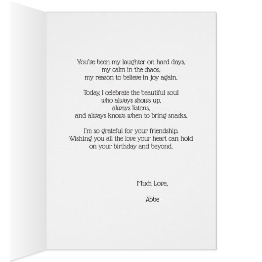 Modern Moonlit Hill Birthday Card for Best Friend (内側 (右))