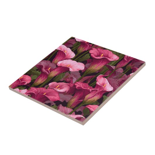 Modern Moroccan Calle Lilies Tiles タイル (側面)