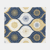 Modern Moroccan Geometric Seamless Pattern フリースブランケット (正面(横))