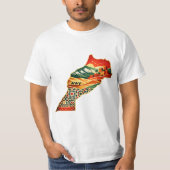 Modern Morocco Map T-Shirt Design – Mor Tシャツ (正面)