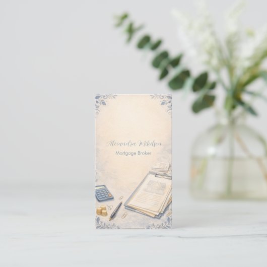 Modern Mortgage Broker Business 名刺 (スタンド正面)