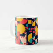 Modern Mosaic – Bold Abstract Art Coffee Mug コーヒーマグカップ (正面左)