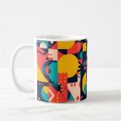Modern Mosaic – Bold Abstract Art Coffee Mug コーヒーマグカップ (左)
