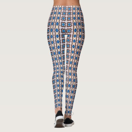 Modern mosaic geometric abstract pattern 1298 レギンス (裏面)