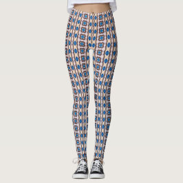 Modern mosaic geometric abstract pattern 1298 レギンス