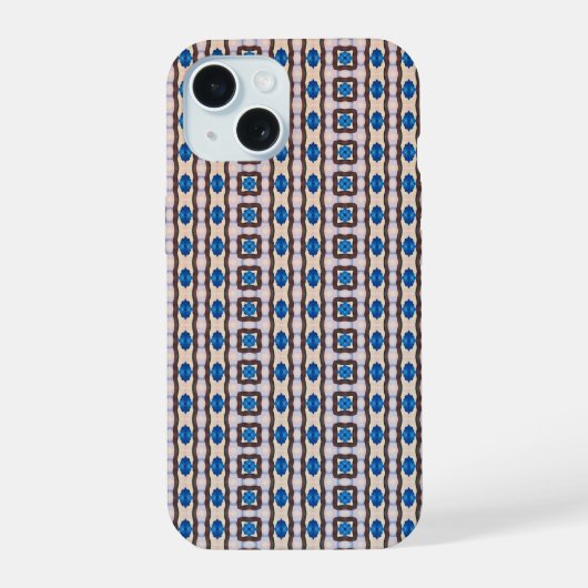 Modern mosaic geometric abstract pattern 1298 iPhone 15ケース (裏面)