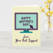 Modern Mothers Day Display Card カード (黄色い花)