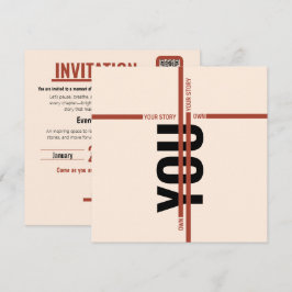 Modern Motivational Event Invitation Card | セミナー 招待状