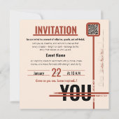 Modern Motivational Event Invitation Card | セミナー 招待状 (裏面)