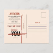 Modern Motivational Event Invitation Card | Semina インビテーションポストカード (裏面)