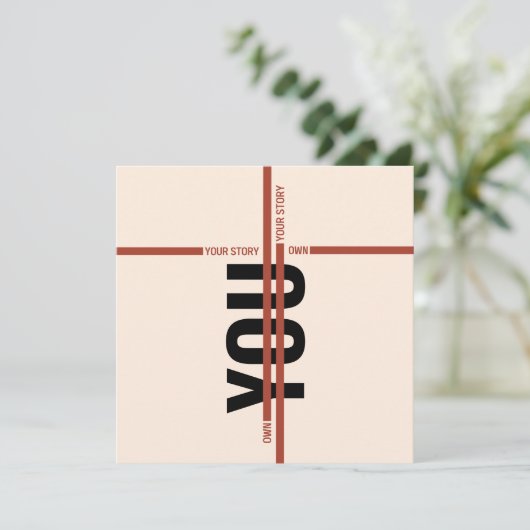 Modern Motivational Event Invitation Card | Semina 招待状 (スタンド正面)