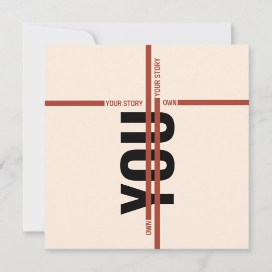 Modern Motivational Event Invitation Card | Semina 招待状 (正面)