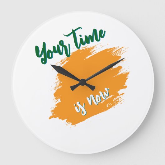 Modern Motivational Wall Clock ラージ壁時計 (正面)