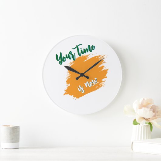Modern Motivational Wall Clock ラージ壁時計 (ホーム)