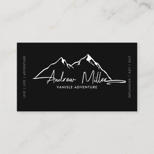 Modern Mountain Adventure | サイン 名刺 (正面)