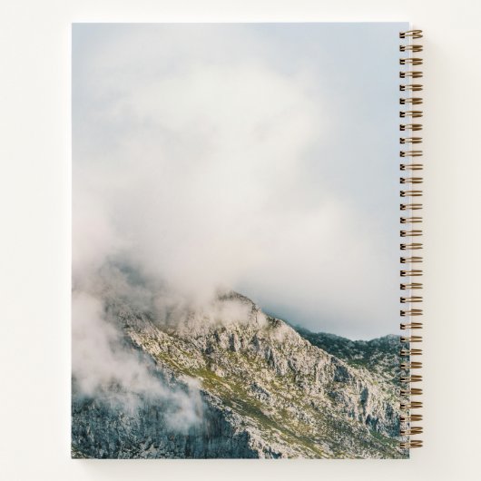 Modern Mountain Adventure Monogram (large) ノートブック (裏面)