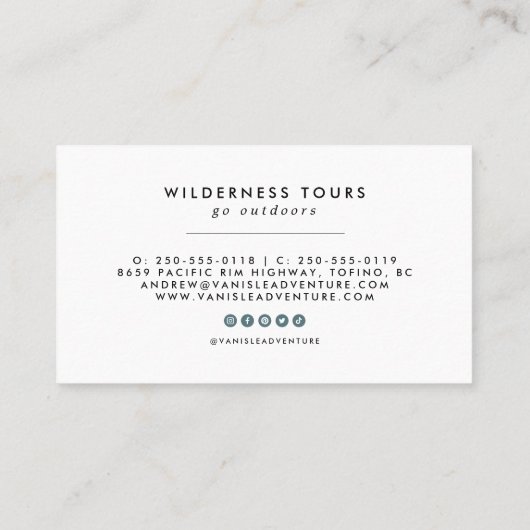 Modern Mountain Adventure | Signature 名刺 (裏面)