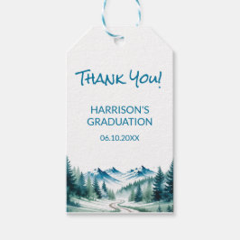 Modern Mountain Grad Party ギフトタグ