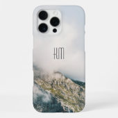 Modern Mountain Peak Monogram iPhoneケース (裏面)