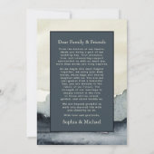 Modern Mountain Wedding Thank You Card Watercolor サンキューカード (裏面)