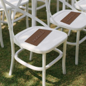Modern Mousse Brown Wedding Seating Marker プレイスカード