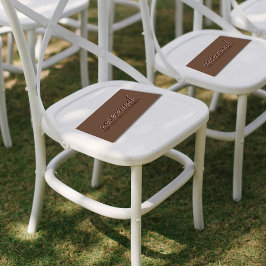 Modern Mousse Brown Wedding Seating Marker プレイスカード