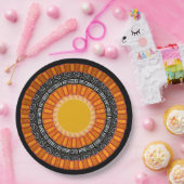 Modern Mudcloth Kente Print Paper Plate ペーパープレート (パーティー)
